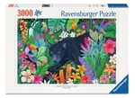 Ravensburger - 3000 Piece - Panther in Flowery Jungle-jigsaws-The Games Shop