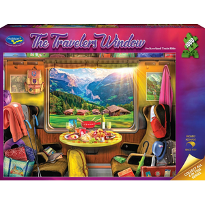 Holdson - 1000 Piece - Travelers Window - Switzerland Train Ride