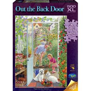 Holdson - 500 XL Piece - Out the Back Door - Veggie Garden Yorkies
