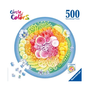 RAVENSBURGER - 500 PIECE - CIRCLE OF POKE BOWL (ROUND)