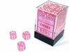 Chessex - 12mm D6 Translucent - Dice Block (36) - Pink/White-board games-The Games Shop