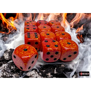 Chessex Dice - 16MM D6 (12) Speckled - Fire