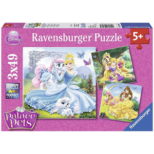 RAVENSBURGER - 3x49 PIECES - PALACE PETS BELLE CINDERELLA AND RAPUNZEL