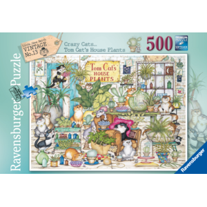 Ravensburger - 500 Piece - Crazy Cats Tom Cat's House Plants