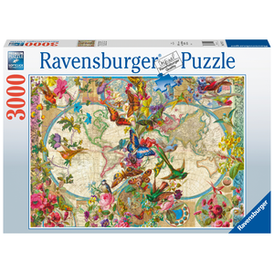 Ravensburger - 2000 Piece - Flora & Fauna World Map