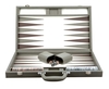 Backgammon - 18" Gray PU Leather-traditional-The Games Shop