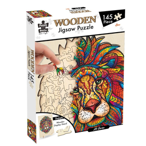 BMS - 145 Piece Wooden Shaped Jigsaw - Lion (Fantasy)