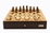 Chess Set - 18" Walnut Finish Board/Box with Medieval Resin Pieces