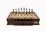 Chess Set - 16" Walnut Board/Box with Brass Cap Staunton Pieces