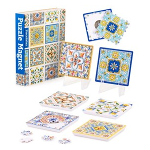 Puzzle Magnet - Vintage Flora Tile 6 Pack