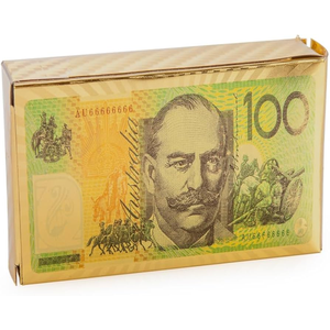 Single Deck - Rose Gold Australian $100 note Playing Cards