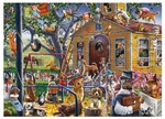 Harlington - 1000 Piece - Naughty Dog's Schoolyard-jigsaws-The Games Shop