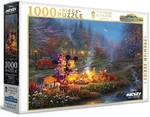 Harlington - 1000 Piece Kinkade - Disney Mickey & Minnie Sweetheart Campfire-jigsaws-The Games Shop