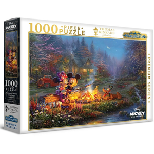 Harlington - 1000 Piece Kinkade - Disney Mickey & Minnie Sweetheart Campfire
