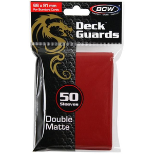 Standard Card Sleeves - BCW -50  Matte Red