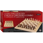 Chess & Checkers - 16" Classic Bevelled Edge-chess-The Games Shop