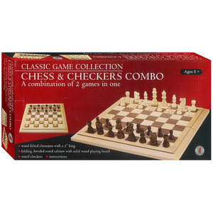 Chess & Checkers - 16" Classic Bevelled Edge
