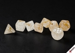 Chessex Dice - Polyhedral Set (7) - Borealis - Champagne White-gaming-The Games Shop