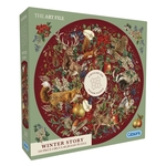 Gibson - 500 Piece - Art File Winter Story (circular)-jigsaws-The Games Shop