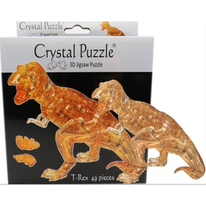 3D Crystal Puzzle - Brown T-Rex