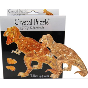 3D Crystal Puzzle - Brown T-Rex