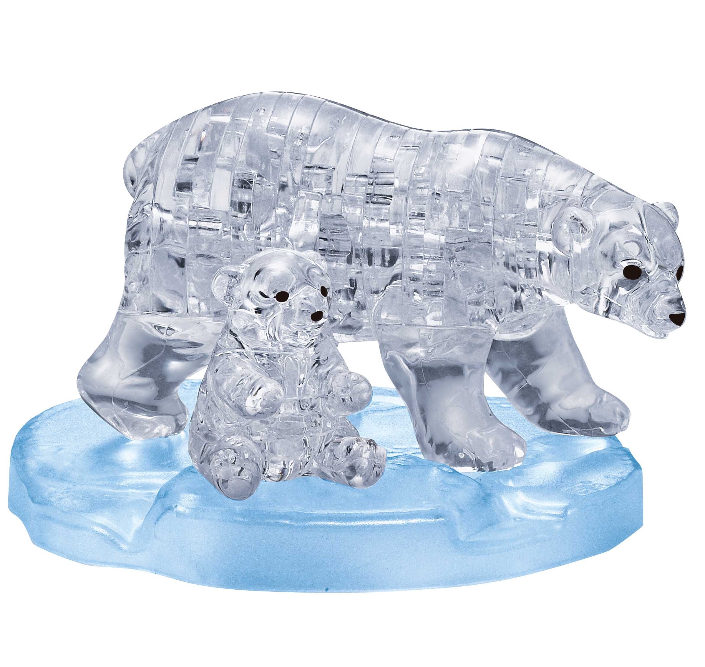 3D Crystal Puzzle Polar Bear and Cub JigsawsThemed The Games