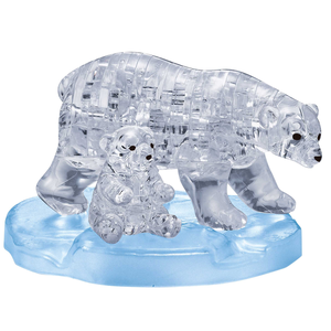 3D Crystal Puzzle - Polar Bear and Cub