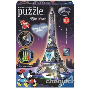 Ravensburger - 3D Disney - Mickey and Minnie Eiffel Tower Night