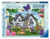 Ravensburger - 1000 piece - Country Cottage, Delphinium-jigsaws-The Games Shop