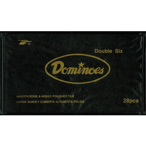 Dominoes - Double 6 Black Dots - Vinyl case