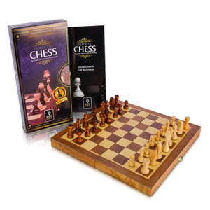 Chess Set - Folding Wooden 30cm