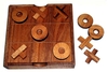 Timber Noughts and Crosses (Tic Tac Toe) -board games-The Games Shop