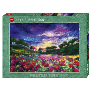 Heye - 1000 piece Felted Art - Sundown Poppies