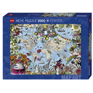 Heye - 2000 piece Map Art - Quirky World