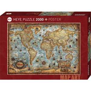 Heye - 2000 piece Map Art - The World