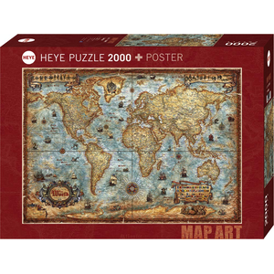 Heye - 2000 piece Map Art - The World