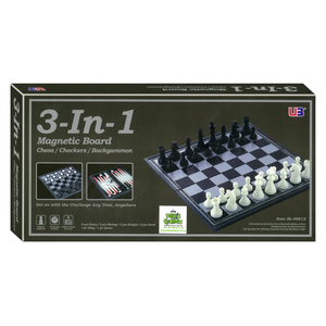 3 in 1 Magnetic Chess Checker Backgammon - 12"