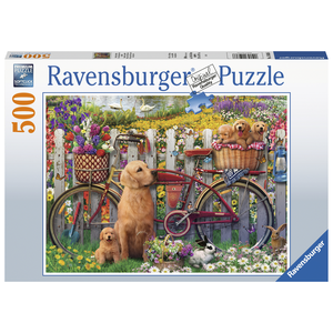 Ravensburger - 500 Piece - Cute dogs in Garden