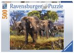 Ravensburger - 500 Piece - Elephant Family-jigsaws-The Games Shop