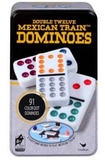 Dominoes- Double 12 with Mexican Train in Tin-traditional-The Games Shop