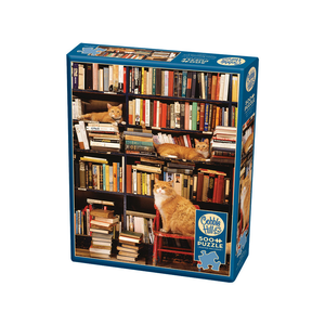 Cobble Hill - 500 Piece - Gotham Bookstore Cats