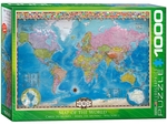Eurographics - 1000 Piece - Map of the World with Flags-jigsaws-The Games Shop
