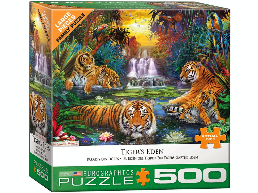 Eurographics - 500XL Piece - Tiger's Eden - Jigsaws-500-750 : The Games ...
