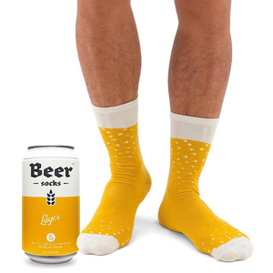Lager Beer Socks in a Can