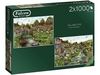 Falcon - 2 x 1000 Piece - Village Life (made by Jumbo)-jigsaws-The Games Shop