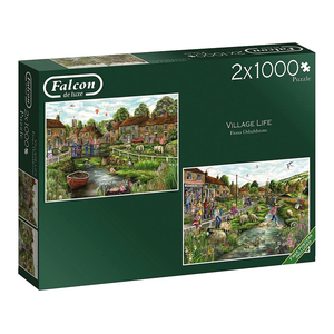 Falcon - 2 x 1000 Piece - Village Life (made by Jumbo)