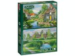 Falcon - 2 x 500 Piece - Riverside Cottages (made by Jumbo)-jigsaws-The Games Shop