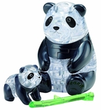 3D Crystal Puzzle - 2 Pandas-jigsaws-The Games Shop