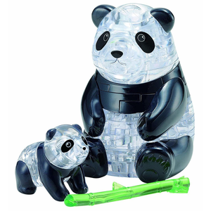 3D Crystal Puzzle - 2 Pandas