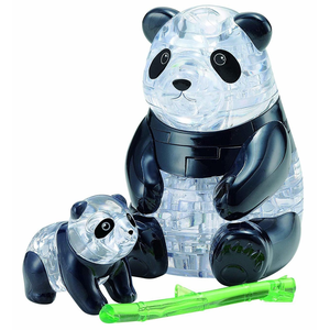 3D Crystal Puzzle - 2 Pandas